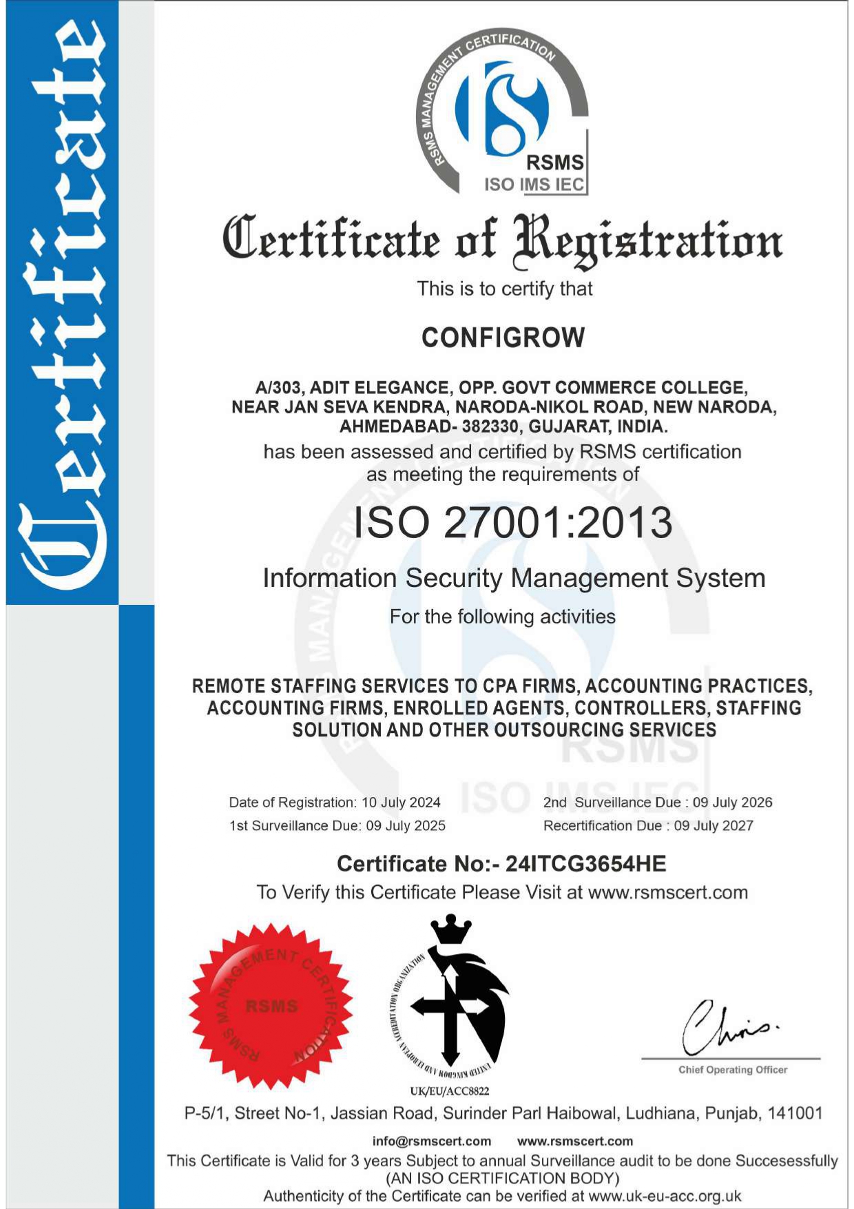 ISO 27001-2013 Certification